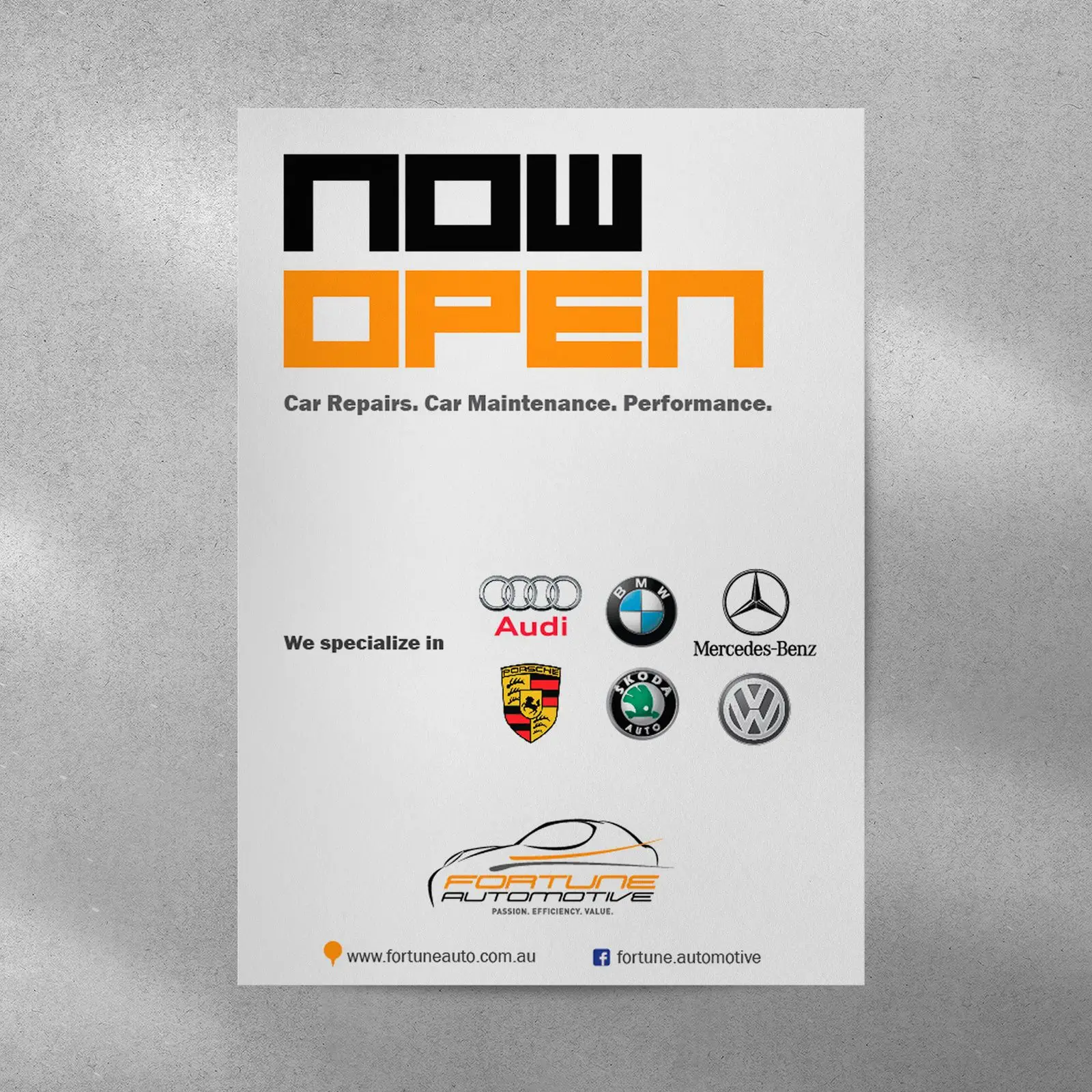 Fortune Automotive website on mobile device